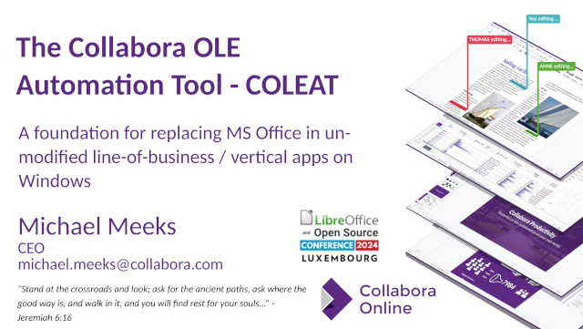 Collabora Online Ole Automation Tool Talk (Hybrid PDF)