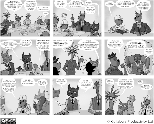 The Open Road to Freedom - strip#28 - The result, or the credit