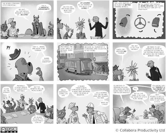 The Open Road to Freedom - strip#54 - The perfect is the enemy of the public good