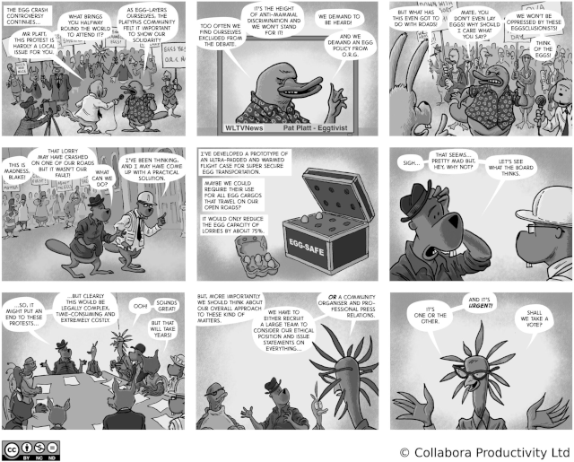 The Open Road to Freedom - strip#57 - An eggscluded middle