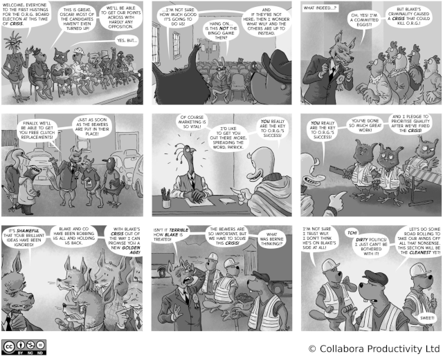 The Open Road to Freedom - strip#75 - public hustings and private whisperings